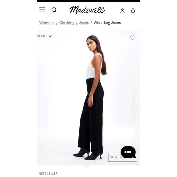 Madewell The Perfect Vintage Wide-Leg Jean Black - MSRP $148 - Size 29 - Picture 4 of 5